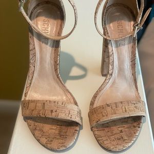 Schutz cork block heels